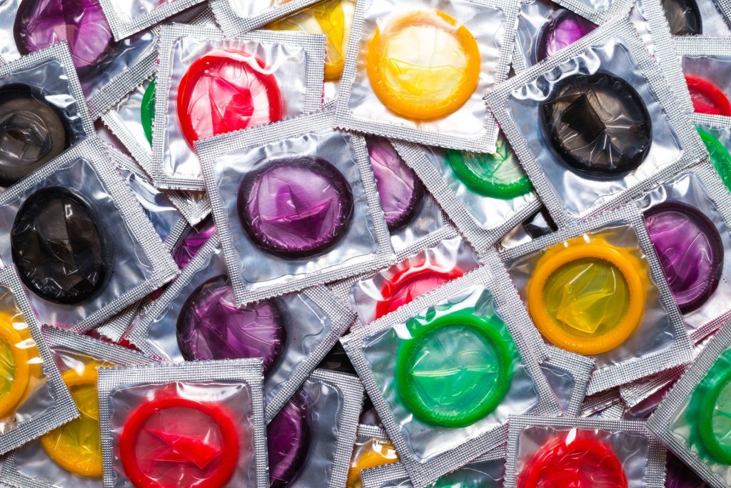 kolorowe prezerwatywy